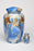 Alloy in White, Blue and Brown Swirl Pattern Adult 220 cu in Cremation Urn-Cremation Urns-Bogati-Afterlife Essentials