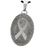 Oval Fingerprint with Awareness Ribbon Cremation Jewelry-Jewelry-New Memorials-Afterlife Essentials