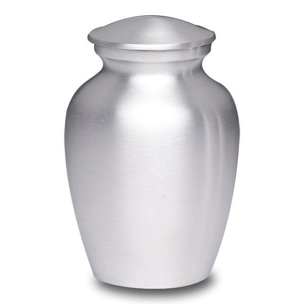 Affordable Alloy Cremation Urn Silver Color – Small-Cremation Urns-Bogati-Afterlife Essentials