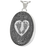 Oval Fingerprint & Babyfeet within Heart Cremation Jewelry-Jewelry-New Memorials-Afterlife Essentials
