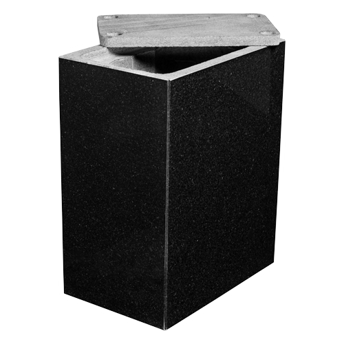 Personalized Black Granite Pet Urn 170 cu-Cremation Urns-New Memorials-Afterlife Essentials