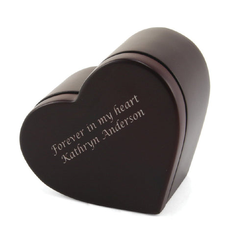 MDF Cherry Heart Keepsake Cremation Urn-Cremation Urns-Terrybear-Afterlife Essentials