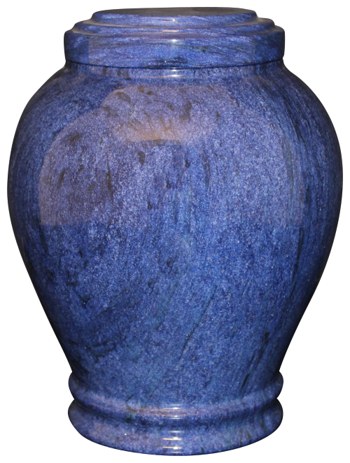 Embrace Blue Natural Marble Adult 220 cu in Cremation Urn-Cremation Urns-Bogati-Afterlife Essentials