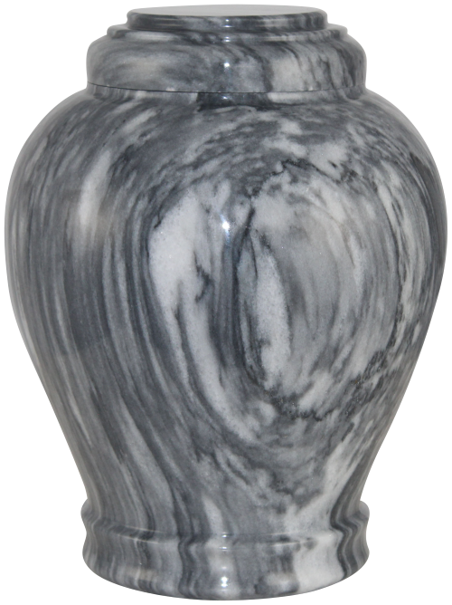 Embrace Natural Marble Adult 220 cu in Cremation Urn-Cremation Urns-Bogati-Grey-Afterlife Essentials