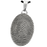 Oval Fingerprint Pendant Cremation Jewelry-Jewelry-New Memorials-Stainless Steel-Full-Coverage-No Chamber (flat)-Afterlife Essentials