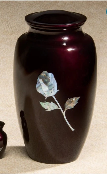 Luminescent Series Red Rose 200 cu in Cremation Urn-Cremation Urns-Infinity Urns-Afterlife Essentials