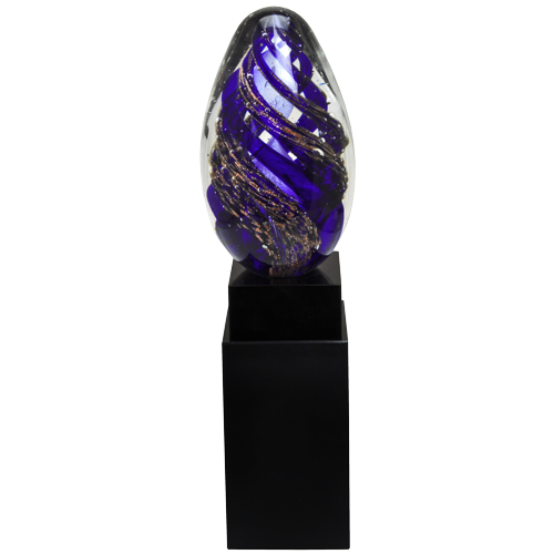 Solace Glass Tear Sculpture Whisper Violet Mini 5 cu in Cremation Urn-Cremation Urns-New Memorials-Afterlife Essentials