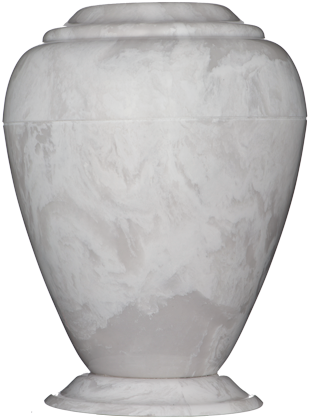 Georgian Cultured Marble Adult 235 cu in Cremation Urn-Cremation Urns-Bogati-White Carerra-Afterlife Essentials
