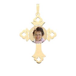 Cross Pendant with Round Center Jewelry-Jewelry-Photograve-Afterlife Essentials