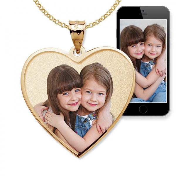 Heart with Border Photo Pendant Charm Jewelry-Jewelry-Photograve-Afterlife Essentials