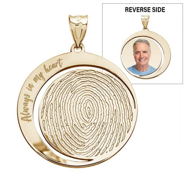 Custom Fingerprint Round Charm or Pendant Jewelry-Jewelry-Photograve-Afterlife Essentials