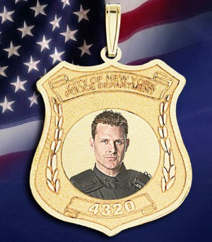 Police Badge Photo Pendant w/ Name and Number Jewelry-Jewelry-Photograve-Afterlife Essentials