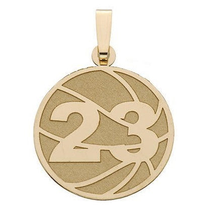 Custom Basketball Pendant w/ Number Jewelry-Jewelry-Photograve-Afterlife Essentials