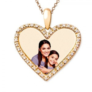 Diamond Frame Heart Photo Necklace Jewelry-Jewelry-Photograve-Afterlife Essentials