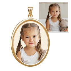 Large Oval w/ Bezel Frame Photo Pendant Jewelry-Jewelry-Photograve-Afterlife Essentials