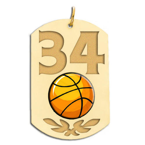 Personalized Basketball Number Dog Tag Color Pendant Jewelry-Jewelry-Photograve-Afterlife Essentials