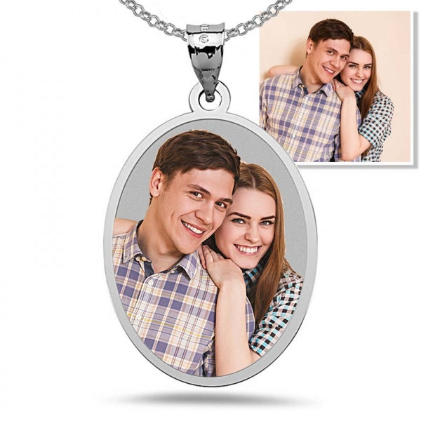Oval with Thin Border Photo Pendant Charm Jewelry-Jewelry-Photograve-Afterlife Essentials