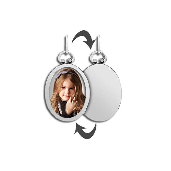 Sterling Silver Open Face Oval Photo Pendant w/ Engravable Back Jewelry-Jewelry-Photograve-Sterling Silver-5/8" X 3/4"-Afterlife Essentials