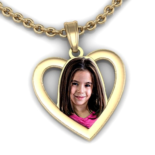 Heart with Outline Cut-out Photo Pendant Charm Jewelry-Jewelry-Photograve-Afterlife Essentials