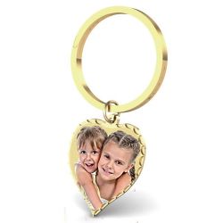 Heart Photo Engraved Key Chain Jewelry-Jewelry-Photograve-Afterlife Essentials