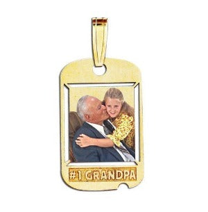 Etched #1 Grandpa Pendant Jewelry-Jewelry-Photograve-Afterlife Essentials