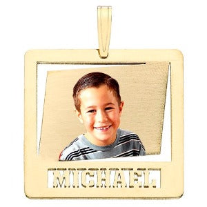 Square w/ Name Cut Photo Pendant Jewelry-Jewelry-Photograve-Afterlife Essentials