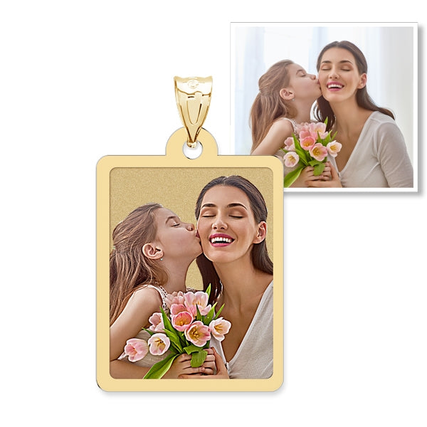 Petite Rectangle w/ Border Photo Pendant Charm Jewelry-Jewelry-Photograve-Afterlife Essentials