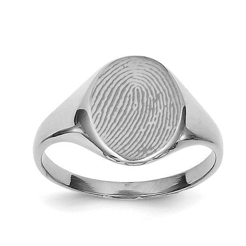 Custom Women's Fingerprint Oval Signet Ring Jewelry-Jewelry-Photograve-Afterlife Essentials