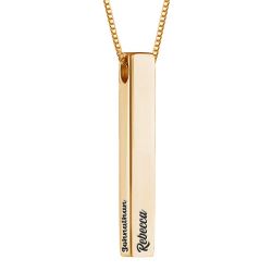 Personalized Vertical 3D Name Bar Necklace Jewelry-Jewelry-Photograve-Afterlife Essentials