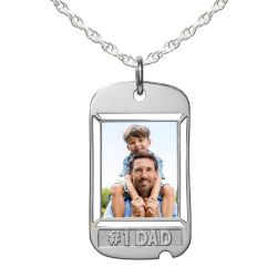 Dog Tag w/ # 1 DAD Etched Jewelry-Jewelry-Photograve-Afterlife Essentials