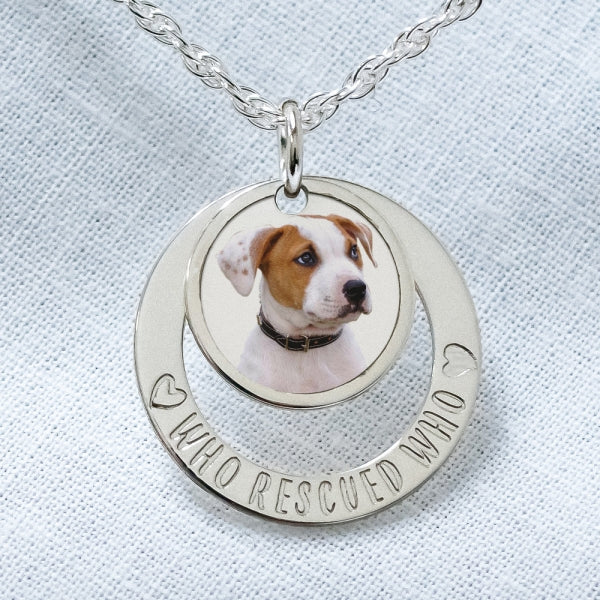 Personalized Photo Engraved Pet Swivel Pendant Jewelry-Jewelry-Photograve-Afterlife Essentials