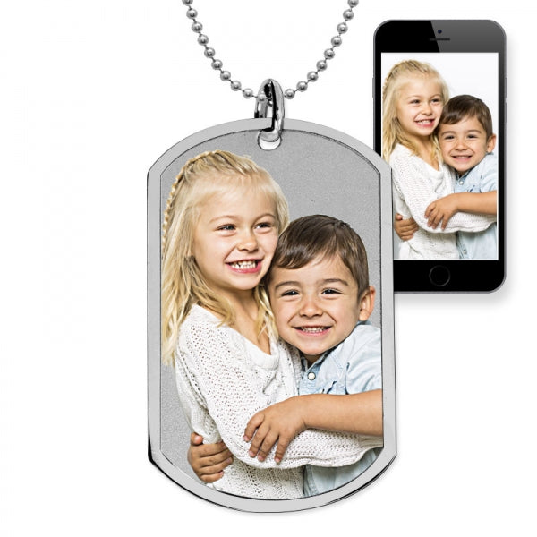 Stainless Steel Photo Dog Tag Photo Pendant with Chain Jewelry-Jewelry-Photograve-Afterlife Essentials
