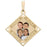 Large Diamond Shaped Pendant w/ 4 Names Jewelry-Jewelry-Photograve-Afterlife Essentials
