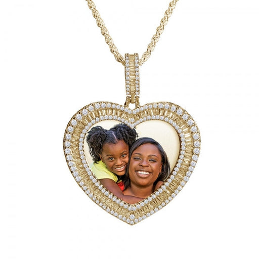 Premium Heart Encrusted Gemstone Necklace Jewelry-Jewelry-Photograve-Afterlife Essentials