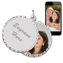 14K White Gold Round Swivel Photo Pendant Jewelry-Jewelry-Photograve-Afterlife Essentials