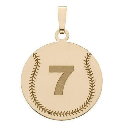 Custom Baseball Pendant w/ Number Jewelry-Jewelry-Photograve-Afterlife Essentials