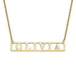 Name Bar Necklace with Chain Included Jewelry-Jewelry-Photograve-Afterlife Essentials