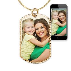 Photo Engraved Dog Tag Pendant Jewelry-Jewelry-Photograve-Afterlife Essentials