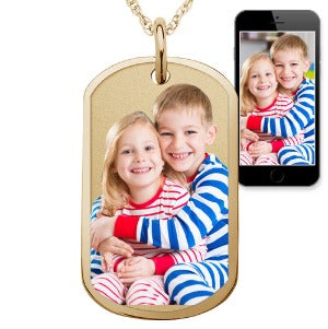 Engraved Dog Tag Photo Pendant Jewelry-Jewelry-Photograve-Afterlife Essentials