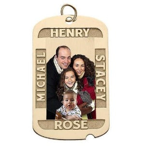 Dog Tag w/ 4 Names Etched Jewelry-Jewelry-Photograve-Afterlife Essentials