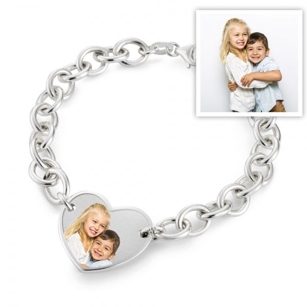 Sterling Silver Photo Engraved Bracelet Jewelry-Jewelry-Photograve-Afterlife Essentials