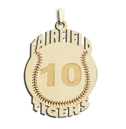 Custom Team Baseball Charm with Number Jewelry-Jewelry-Photograve-Afterlife Essentials