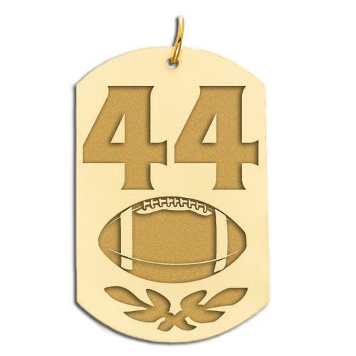 Personalized Football Number Dog Tag Pendant Jewelry-Jewelry-Photograve-Afterlife Essentials