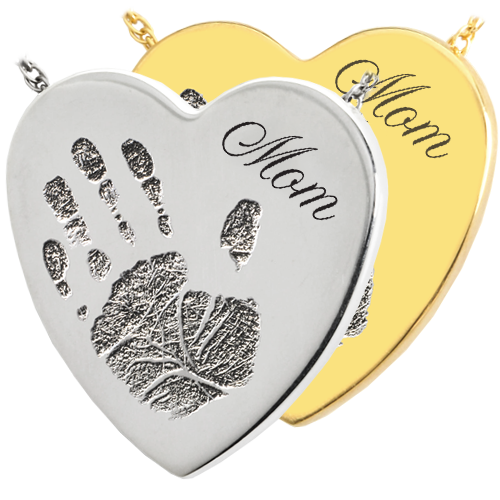 Heart Handprint Pendant Cremation Jewelry-Jewelry-New Memorials-Afterlife Essentials
