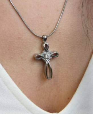 Infinity Cross Necklace Cremation Jewelry-Jewelry-Terrybear-Afterlife Essentials