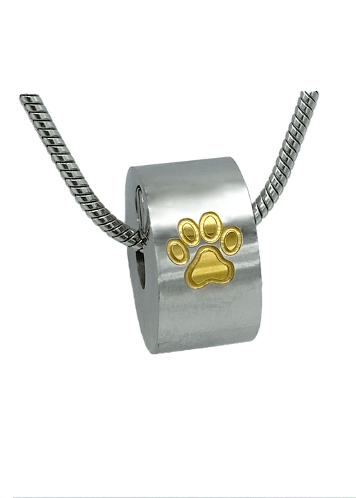 Paw Print Charm Silver-tone – Pendant with Chain-Jewelry-Bogati-Afterlife Essentials