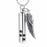 Stainless Steel Cremation Urn Pendant with Chain – Cylinder with Paw Prints and Angel Wing-Jewelry-Bogati-Silver-Afterlife Essentials