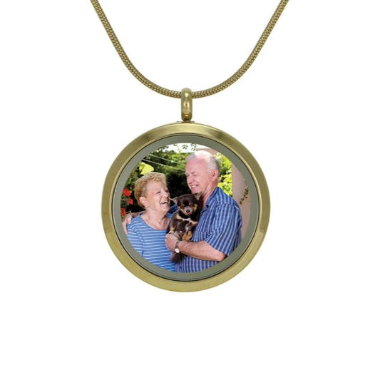 Round Pendant Companion Photo Necklace Cremation Jewelry-Jewelry-Terrybear-Afterlife Essentials