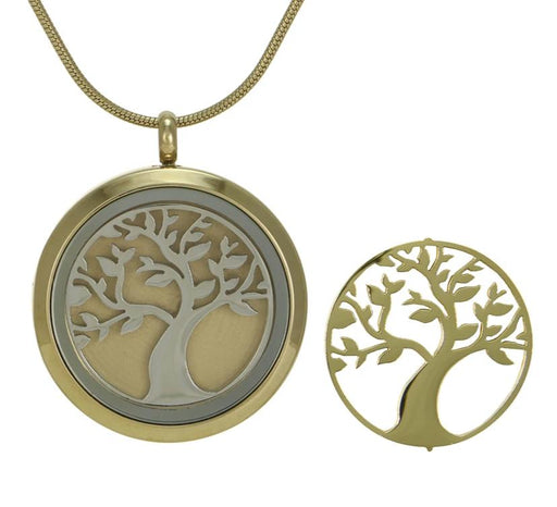 Round Pendant Tree Necklace Cremation Jewelry (2 inserts)-Jewelry-Terrybear-Afterlife Essentials