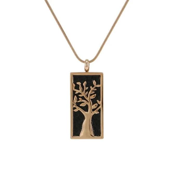 Embossed Tree Necklace Cremation Jewelry-Jewelry-Terrybear-Rose-Afterlife Essentials